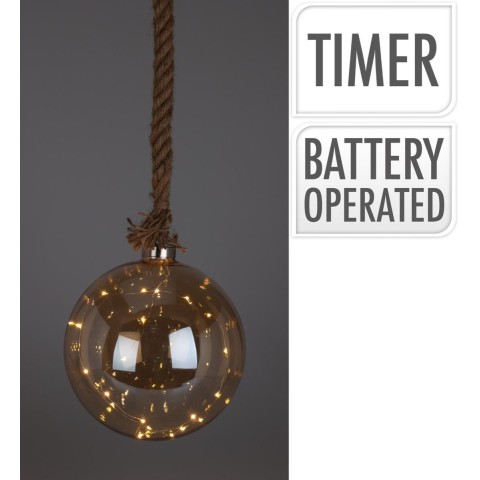 SFERA VETRO H20 20LED AMBRA